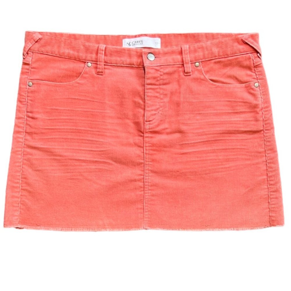 Carve Designs Oahu Corduory Raw Hem Mini Skirt Size 12